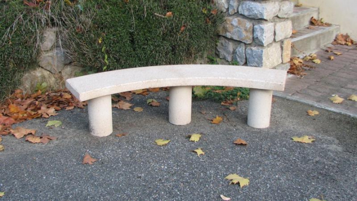 Banquette Venus Béton blanc naturel